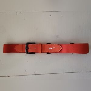 Nike Orange Athletic Elastic Belt with Adjustable Buckle 28"-45" | Unisex